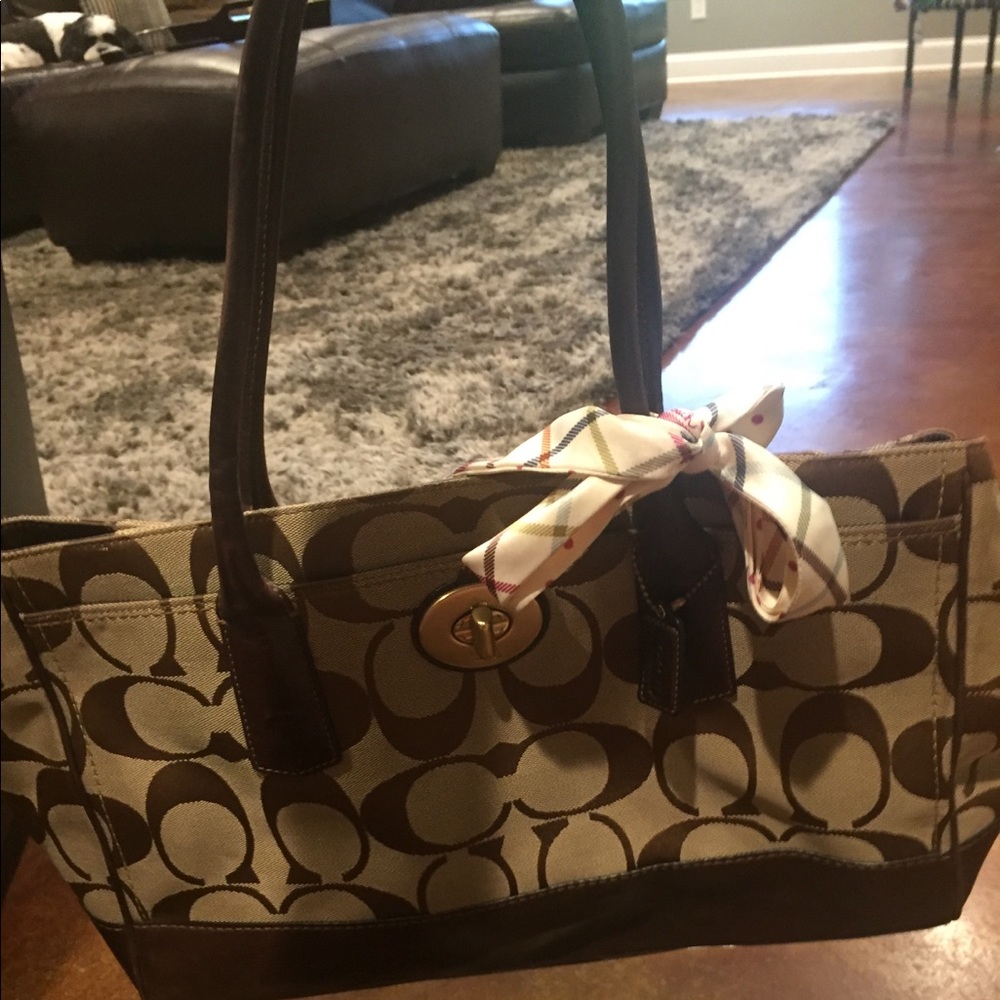 Coach Brown C’s w/ Leather Straps and Bottom w/ft
